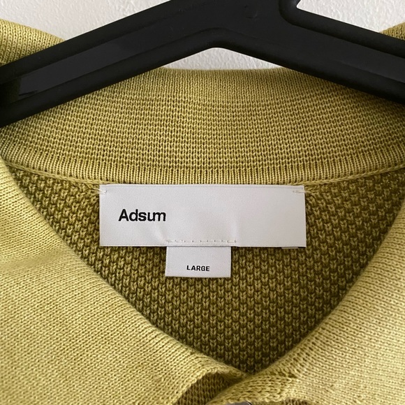 Men’s Adsum Pique Knit Cotton LS Polo - size Large - Picture 2 of 3